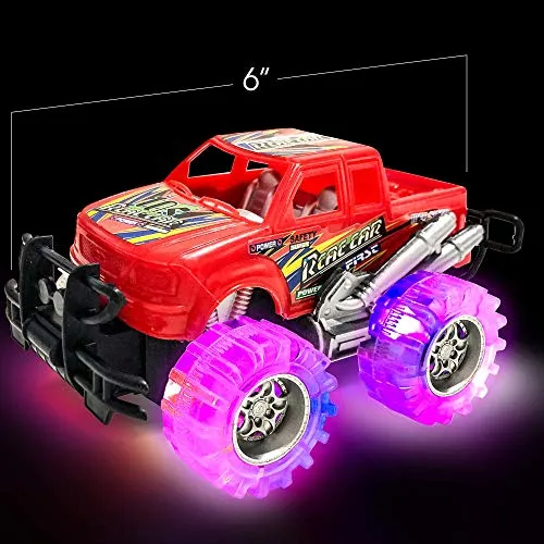 Light Up Monster Trucks for Boys and Girls, Toy Truck Set, Monster Trucks for Boys 3 4 5 6 7 8 Years Old, Toddler Monster Truck Toys, Light Up Trucks