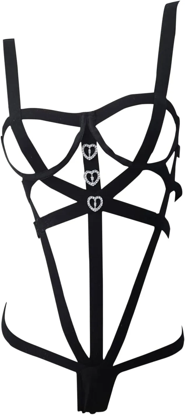 Lingerie for Women Plus Size Naughty for Sex Camisole with Shorts Bralette, Mini Skirt with G-String Push