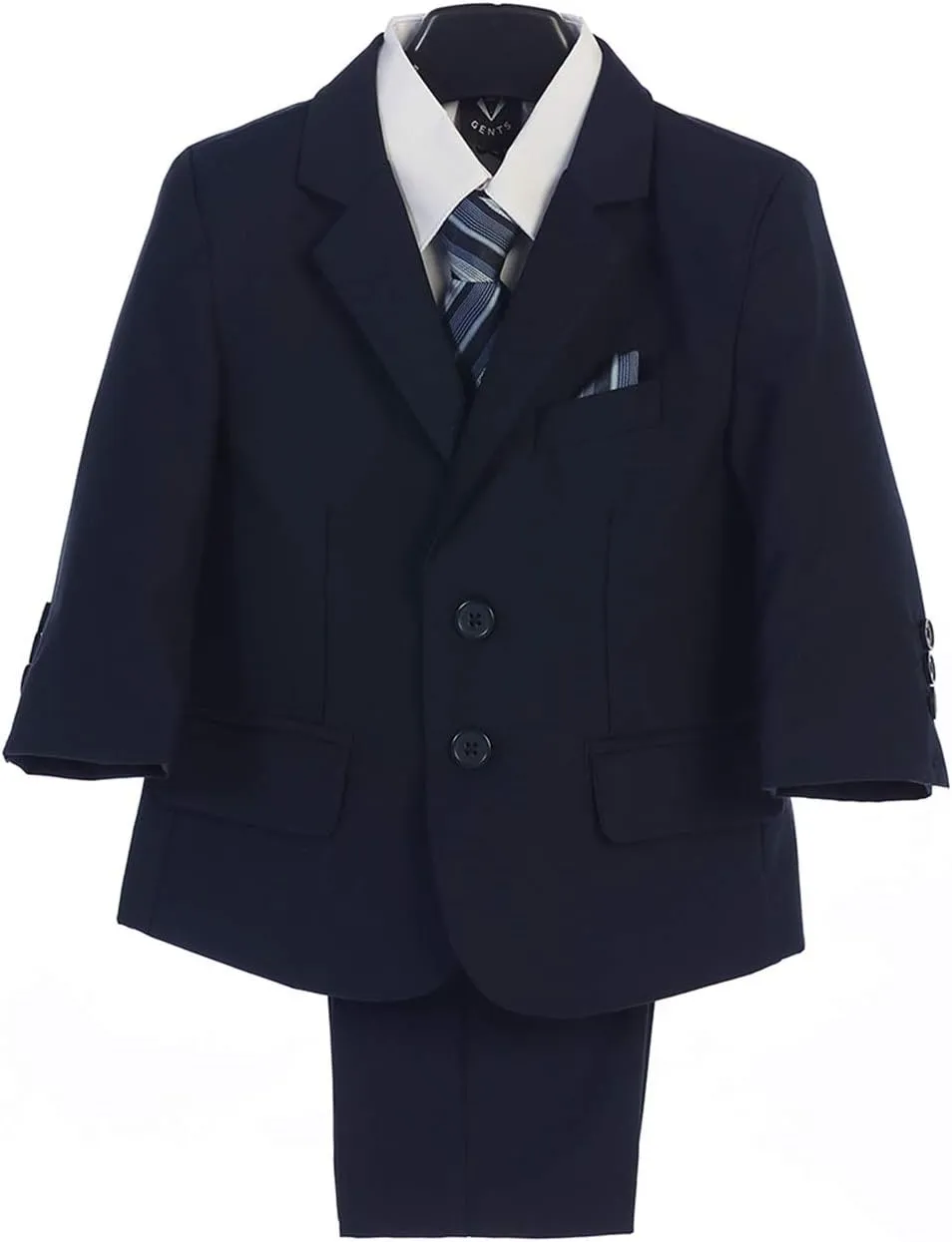 Lito Children's Wear 5 Piece Boys Suit with Clear Garment Bag