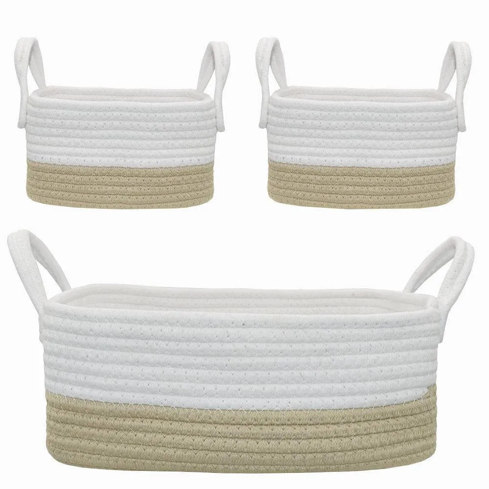 Living Textiles | 3pc Storage Set - Natural/White