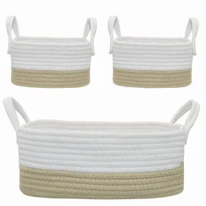Living Textiles | 3pc Storage Set - Natural/White