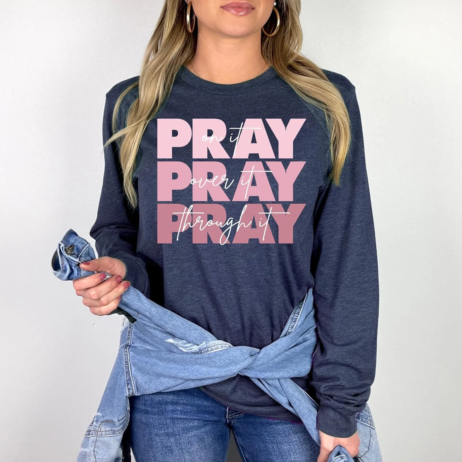 Love in Faith | Pray On It | Christian T-Shirts for Women | Faith-Based Apparel | Christian Gifts