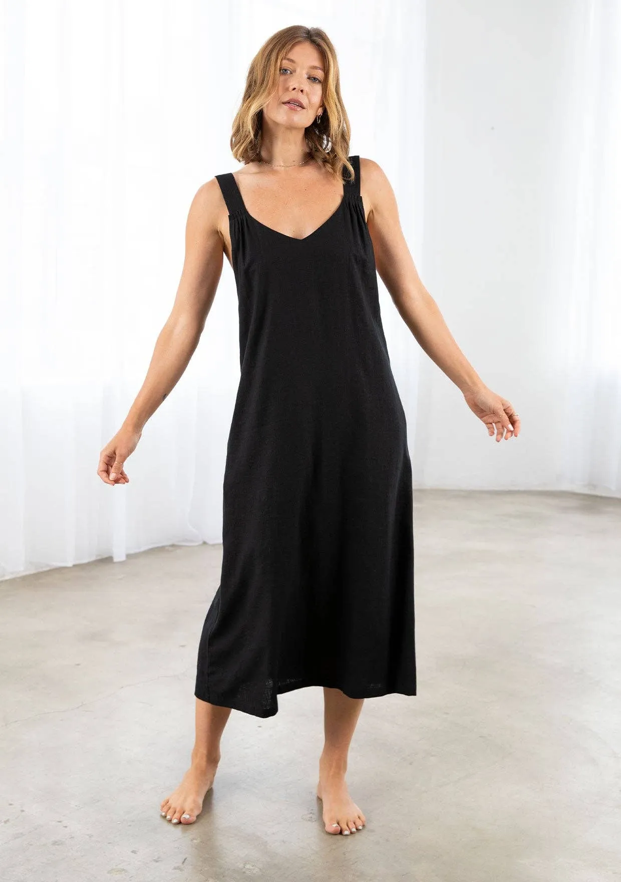 Lovely Linen Midi Dress