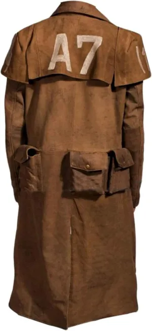 LP-FACON Mens Western Wear Ranger Costume Armor Duster Leather Trench Coat