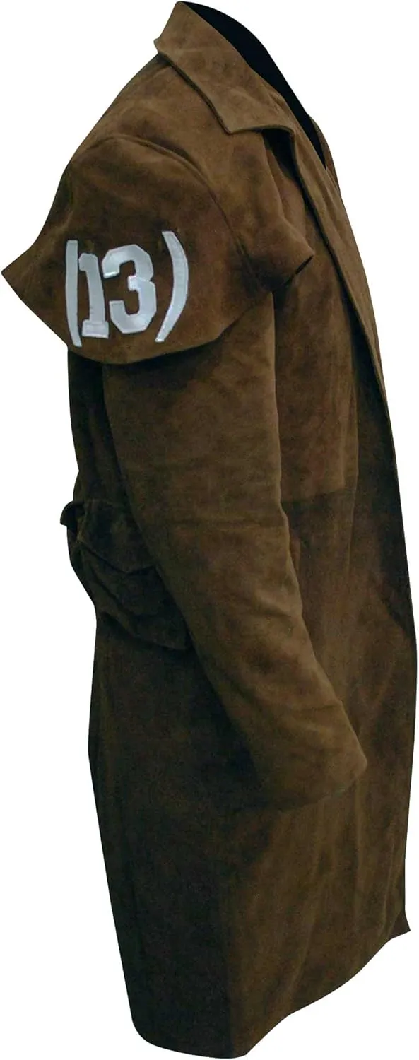 LP-FACON Mens Western Wear Ranger Costume Armor Duster Leather Trench Coat