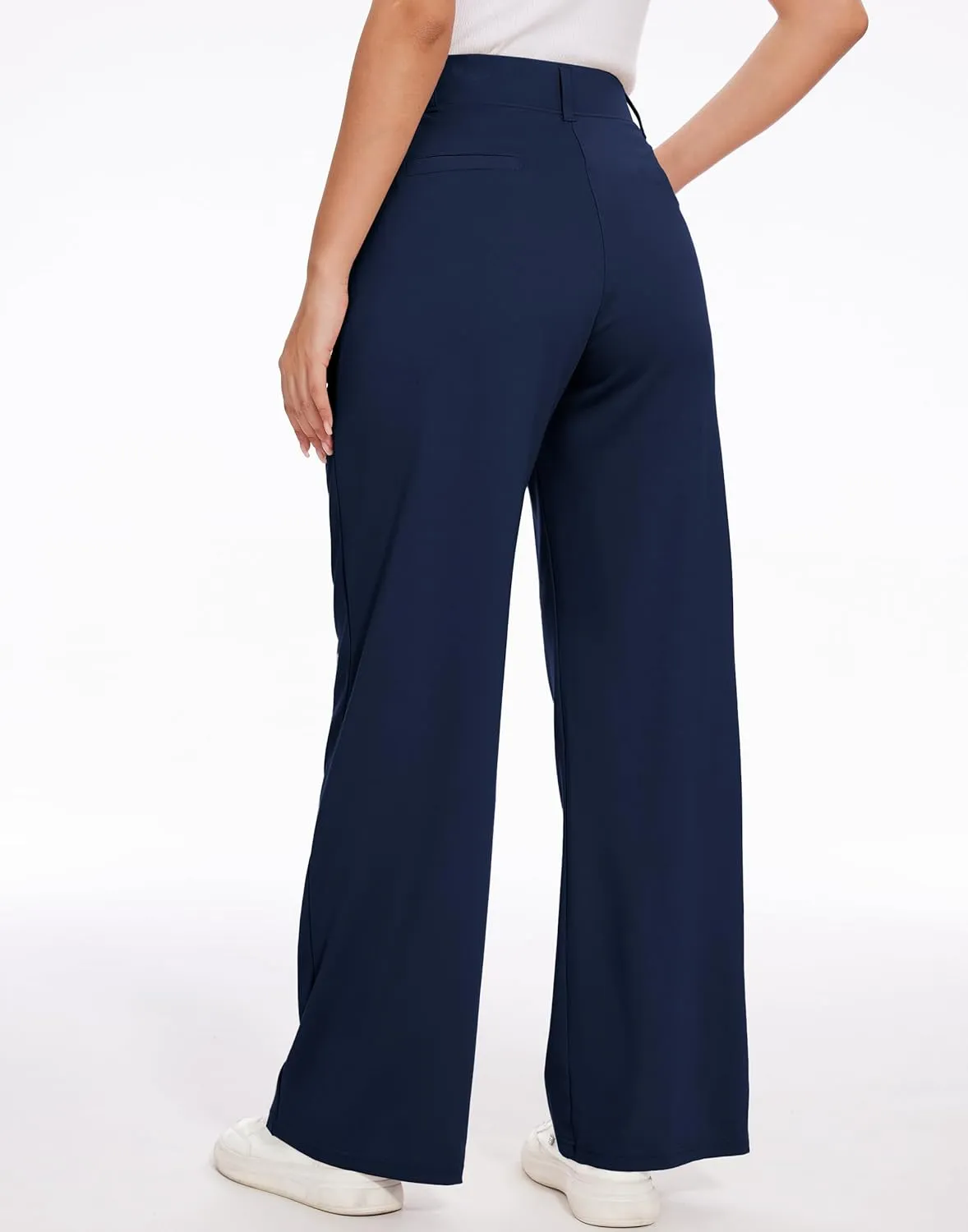 M MOTEEPI Women's Wide Leg Dress Pants Work Pants Pull on Business Casual Office Trousers Slacks 29"/31"