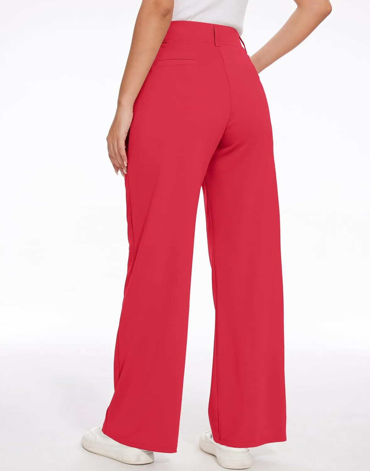 M MOTEEPI Women's Wide Leg Dress Pants Work Pants Pull on Business Casual Office Trousers Slacks 29"/31"