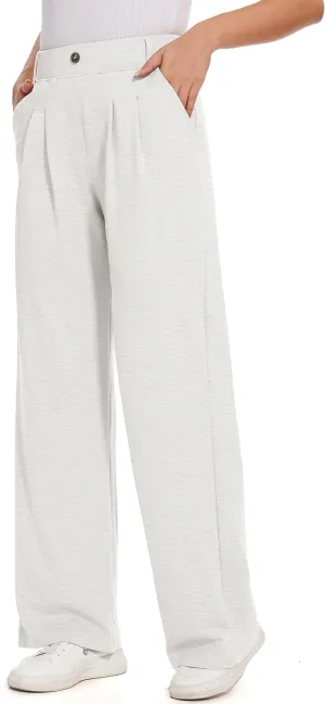 M MOTEEPI Women's Wide Leg Dress Pants Work Pants Pull on Business Casual Office Trousers Slacks 29"/31"