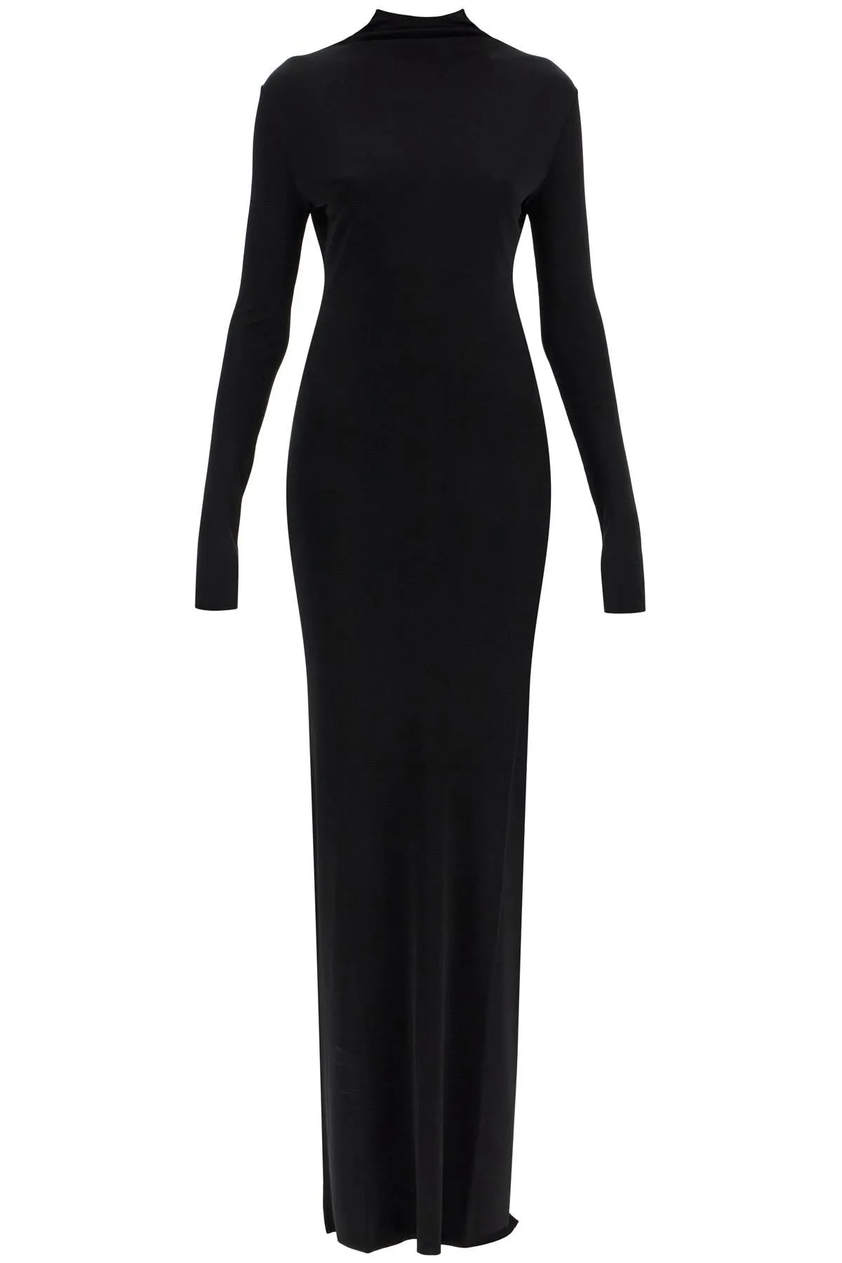 maxi dress with high neck slim black 54634132 BLACK