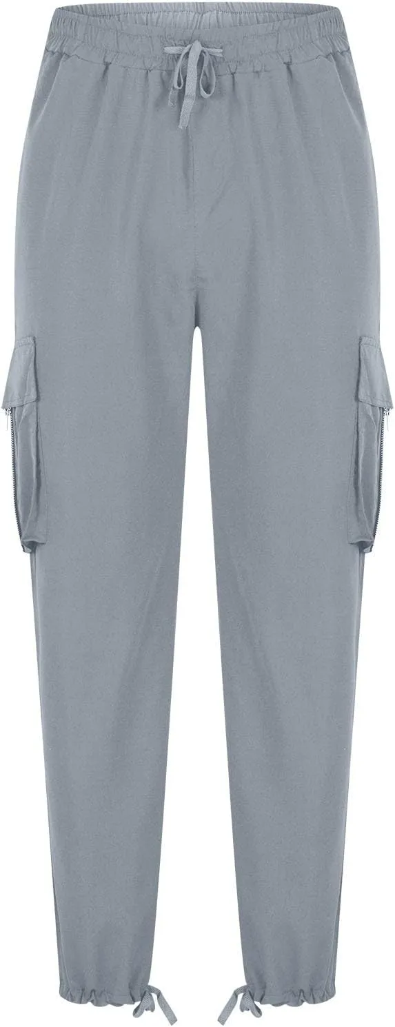 Mens Cargo Pants Casual Joggers Athletic Pants Cotton Loose Straight Sweatpants with Multil Pockets Outdoor Apparel