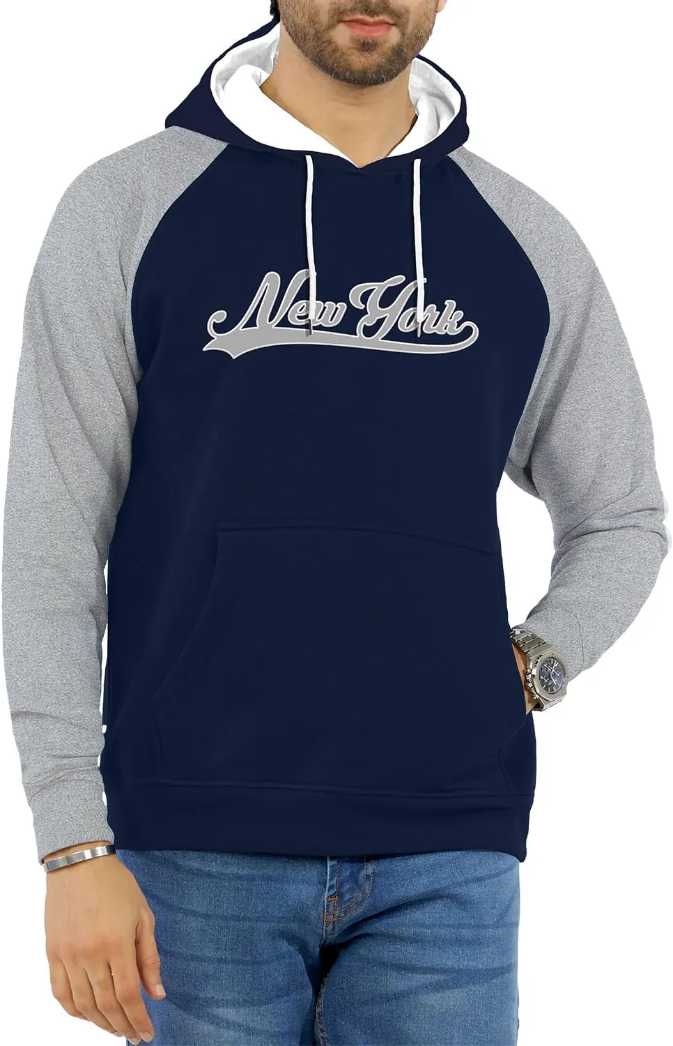 Mens Classic Fashion City Letter Embroidery Hoodie Sweatshirt Unisex Pullover Hooded Apparel Baseball Fans