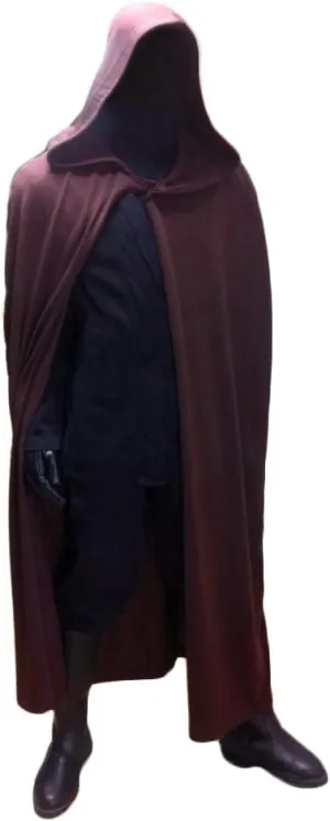 Men's Costume Replica Sleeveless Robe Dark Brown - Compatible with Luke Skywalker Costume