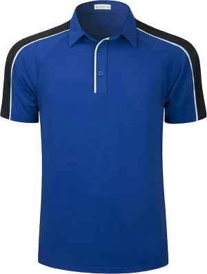 Mens Quick Dry Performance Golf Polo Shirts Short Sleeve Summer Casual Athletic Collared Shirt