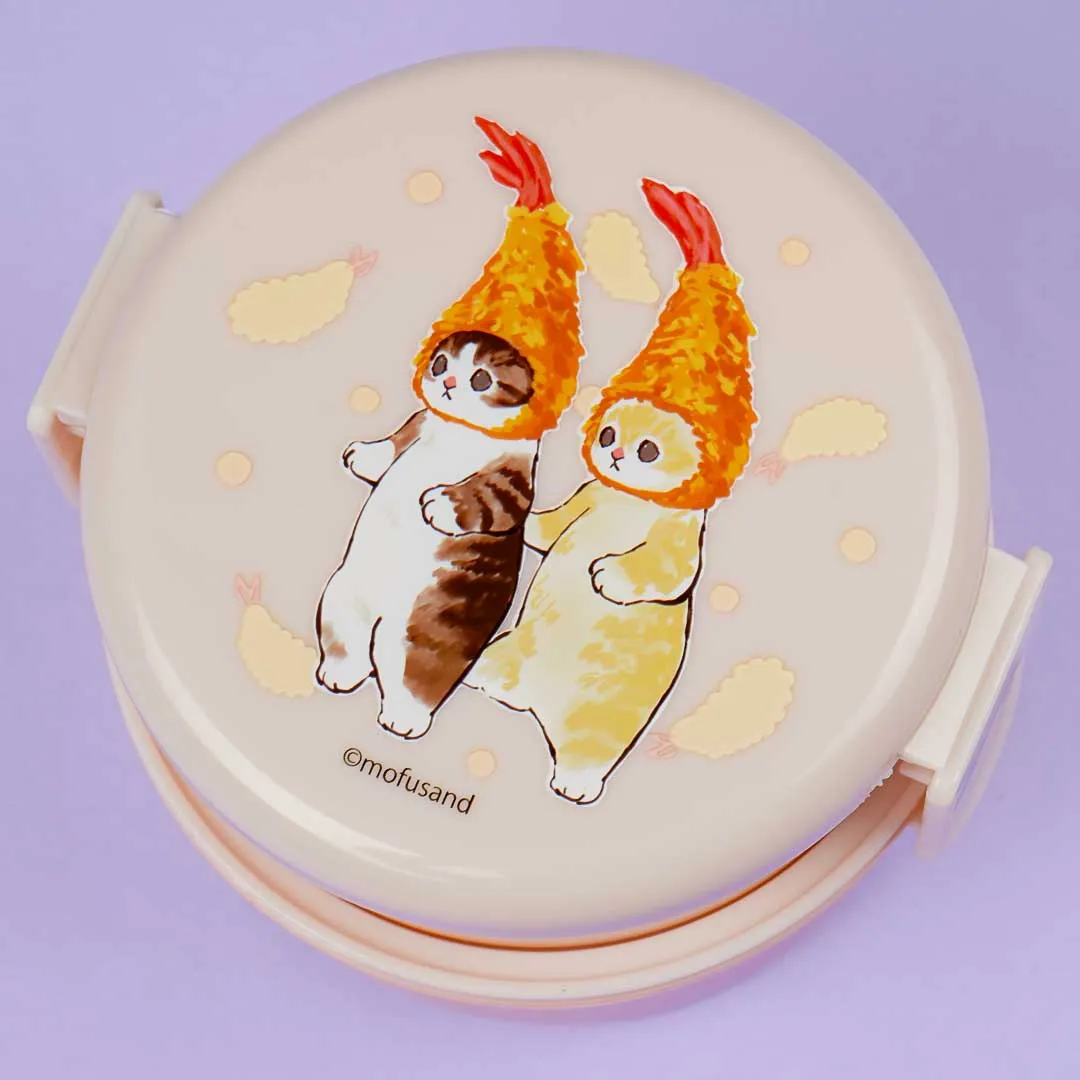 Mofusand Tempura Fun Round Stackable Bento Box