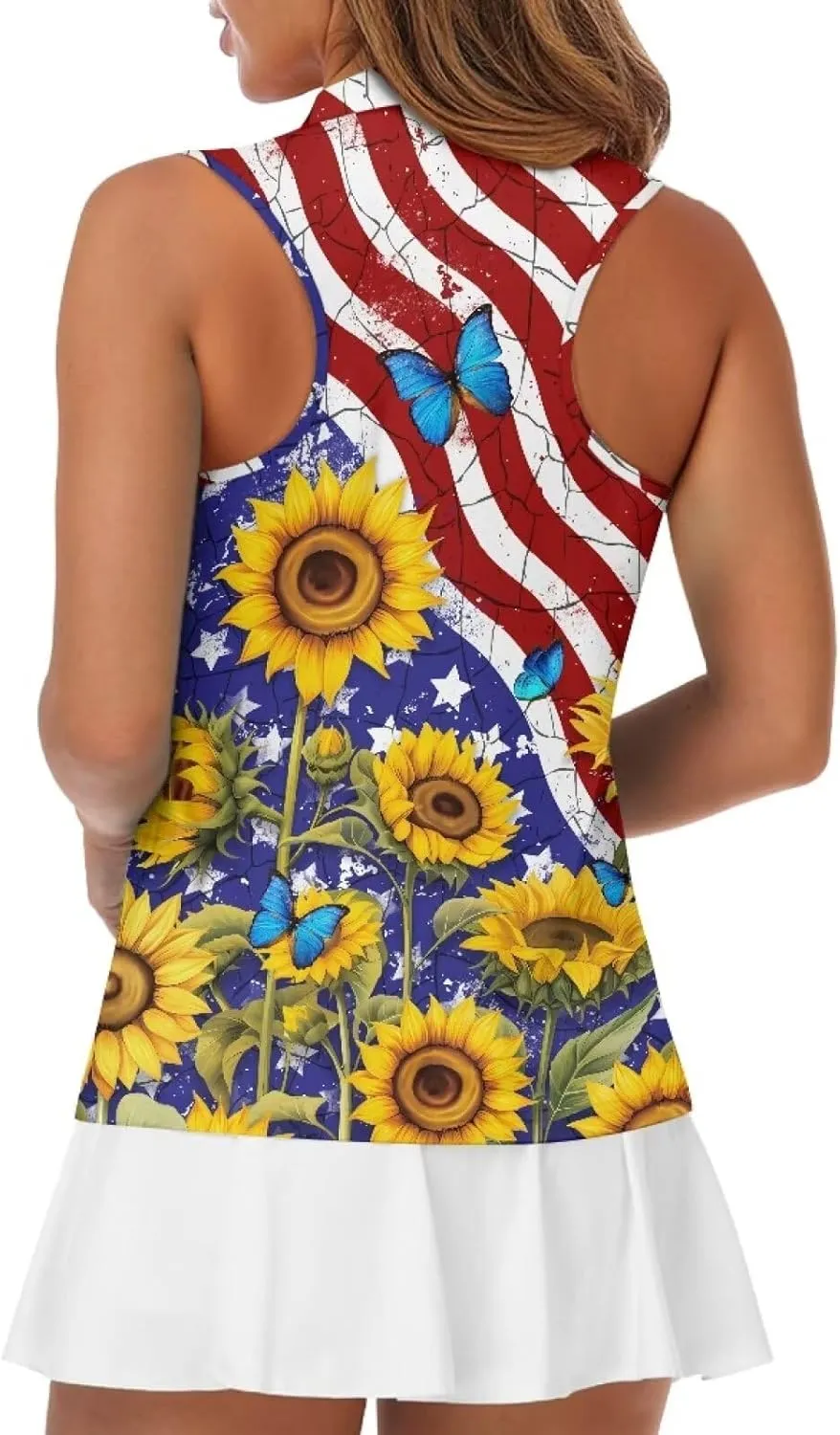 Mumeson Women's Sleeveless Golf Tennis Shirts for Women, Collared Lightweight Zip Up Dry Fit Workout Tank Tops Athletic Shirt