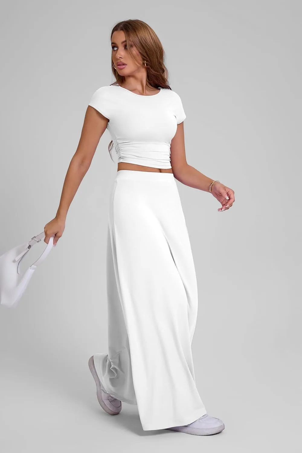 Nimsruc Two Piece Skirt Sets For Women Comfy Summer Outfits