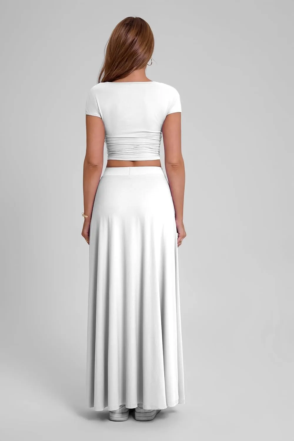 Nimsruc Two Piece Skirt Sets For Women Comfy Summer Outfits