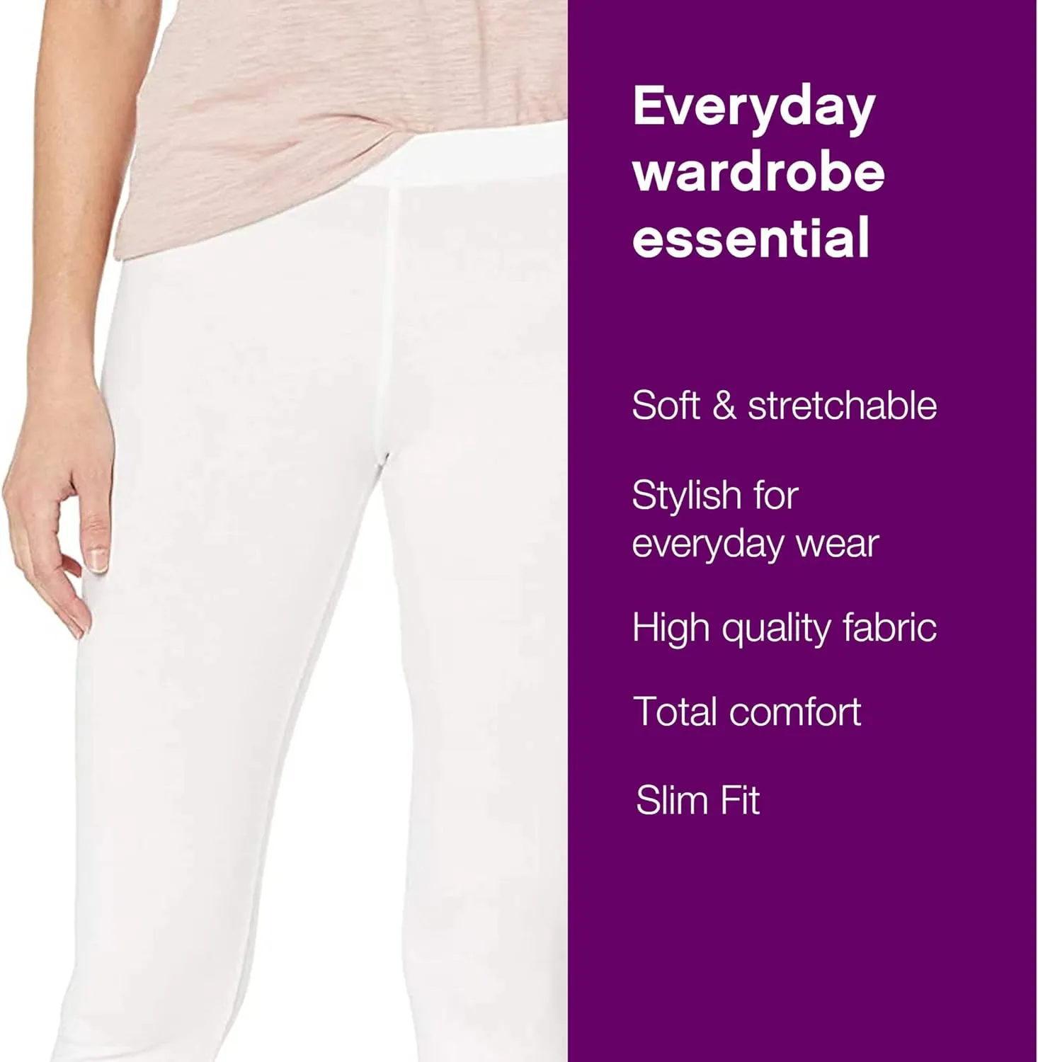 No Nonsense Women's Cotton Blackout Capri Legging