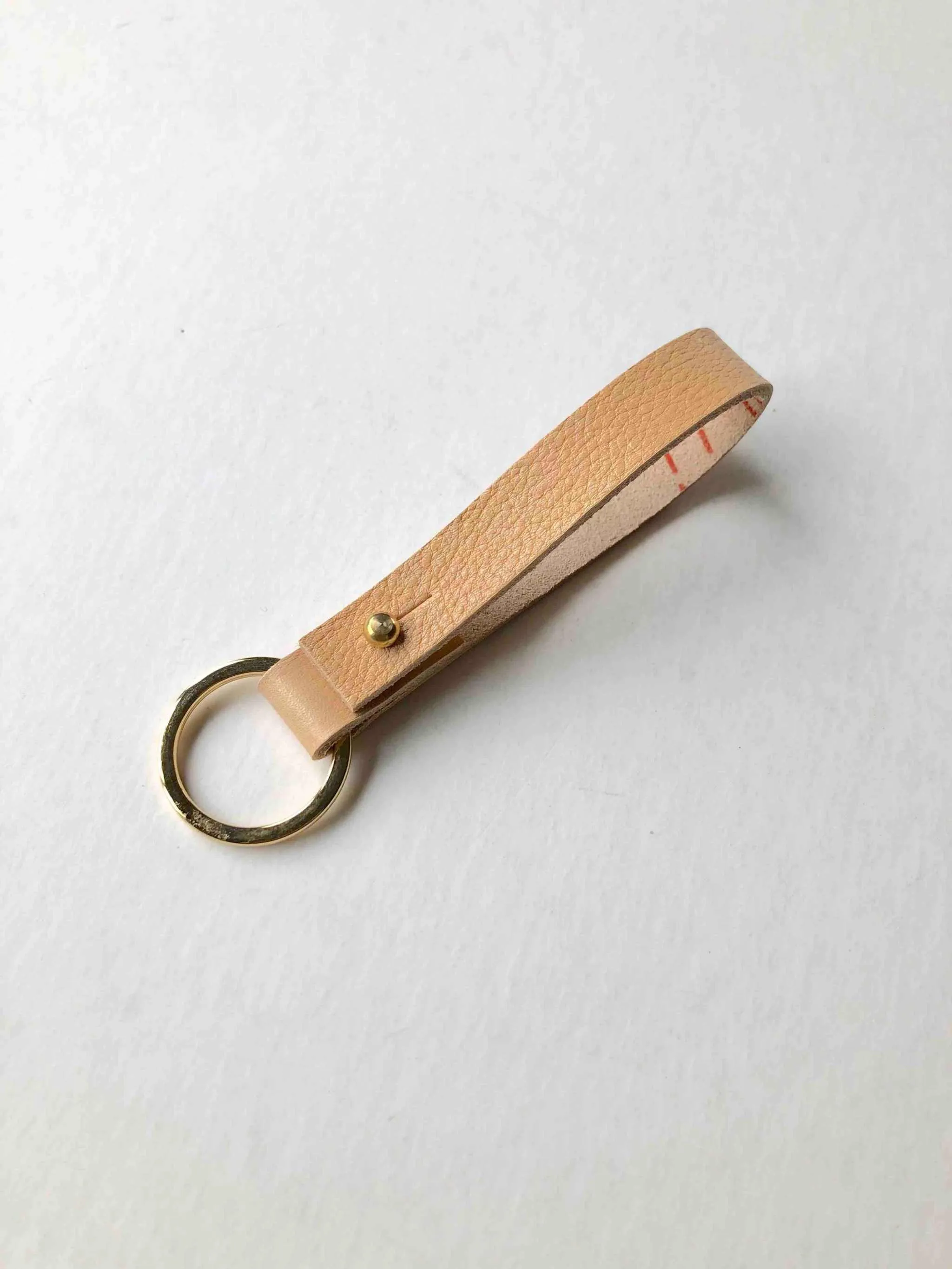 Nomad Leather Keyring in Black, Tan, Natural, Red or Green