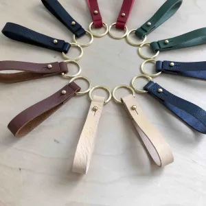 Nomad Leather Keyring in Black, Tan, Natural, Red or Green