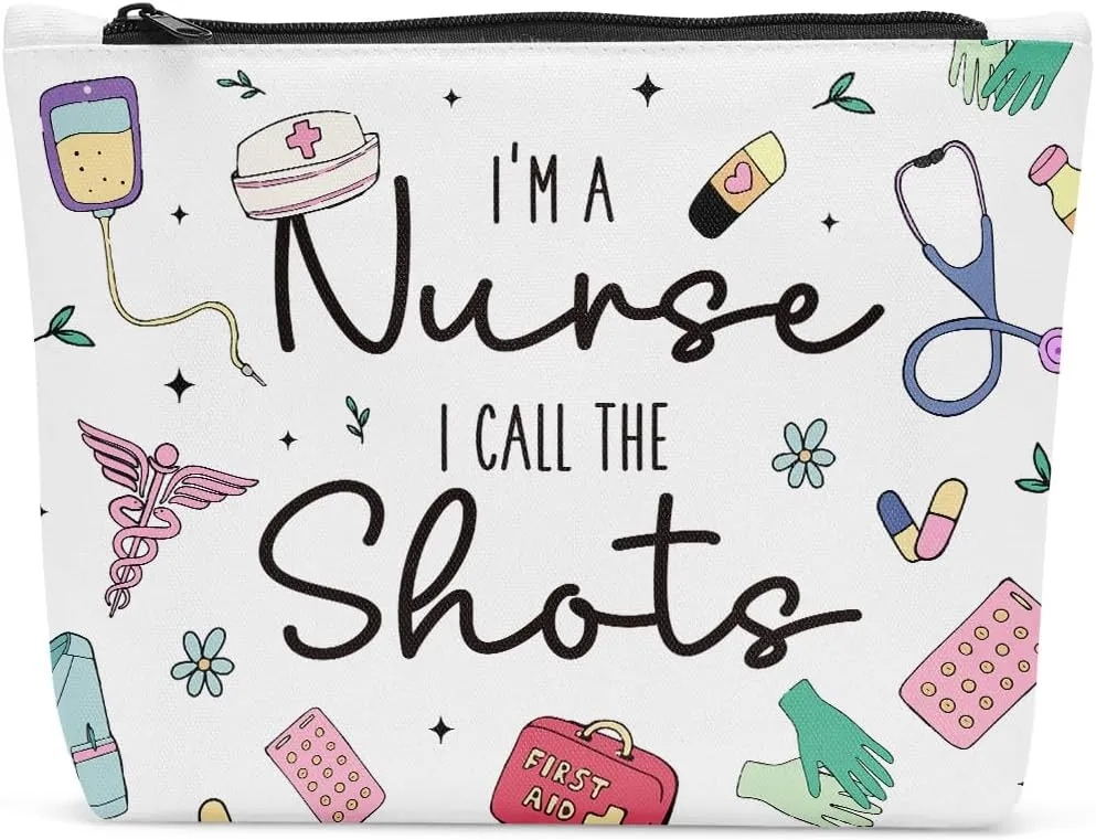 Nurse Makeup Bag, Nursing Gifts for Nurses Female, Nurse Gifts for Women, Nursing Student Gifts, Not All Heroes Wear Capes Some Wear Scrubs Cosmetic Bags, Nurse Appreciation Graduation Gifts