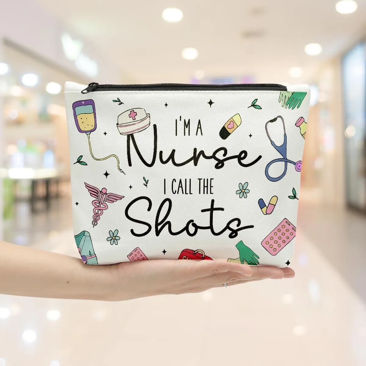 Nurse Makeup Bag, Nursing Gifts for Nurses Female, Nurse Gifts for Women, Nursing Student Gifts, Not All Heroes Wear Capes Some Wear Scrubs Cosmetic Bags, Nurse Appreciation Graduation Gifts