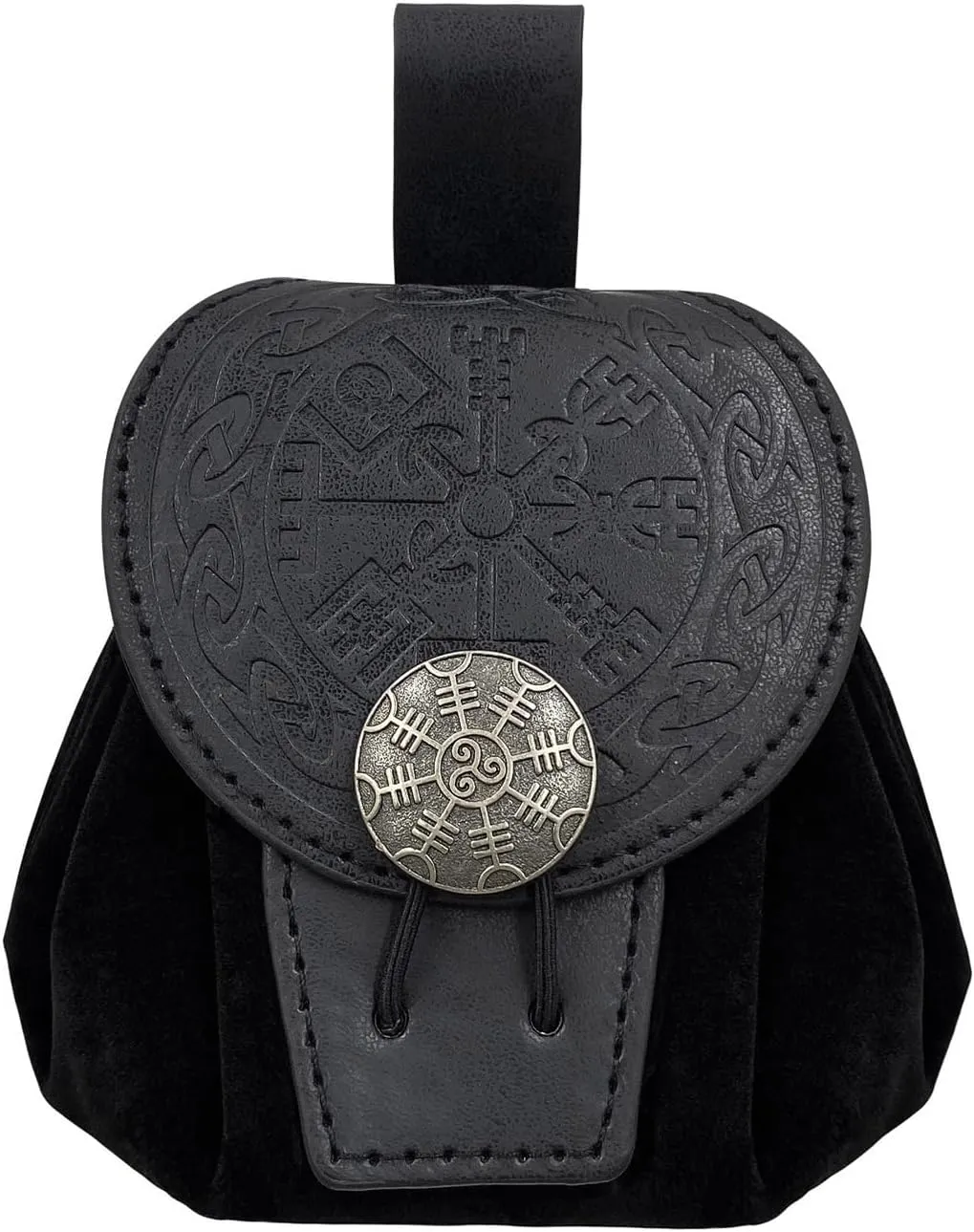 Old Styles Belt Bag for Women Man Medieval Wallets Small Cube Bag Embossed Coin Bag PU Leather Waist Bag Side Pack