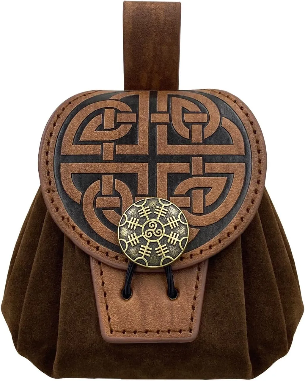 Old Styles Belt Bag for Women Man Medieval Wallets Small Cube Bag Embossed Coin Bag PU Leather Waist Bag Side Pack