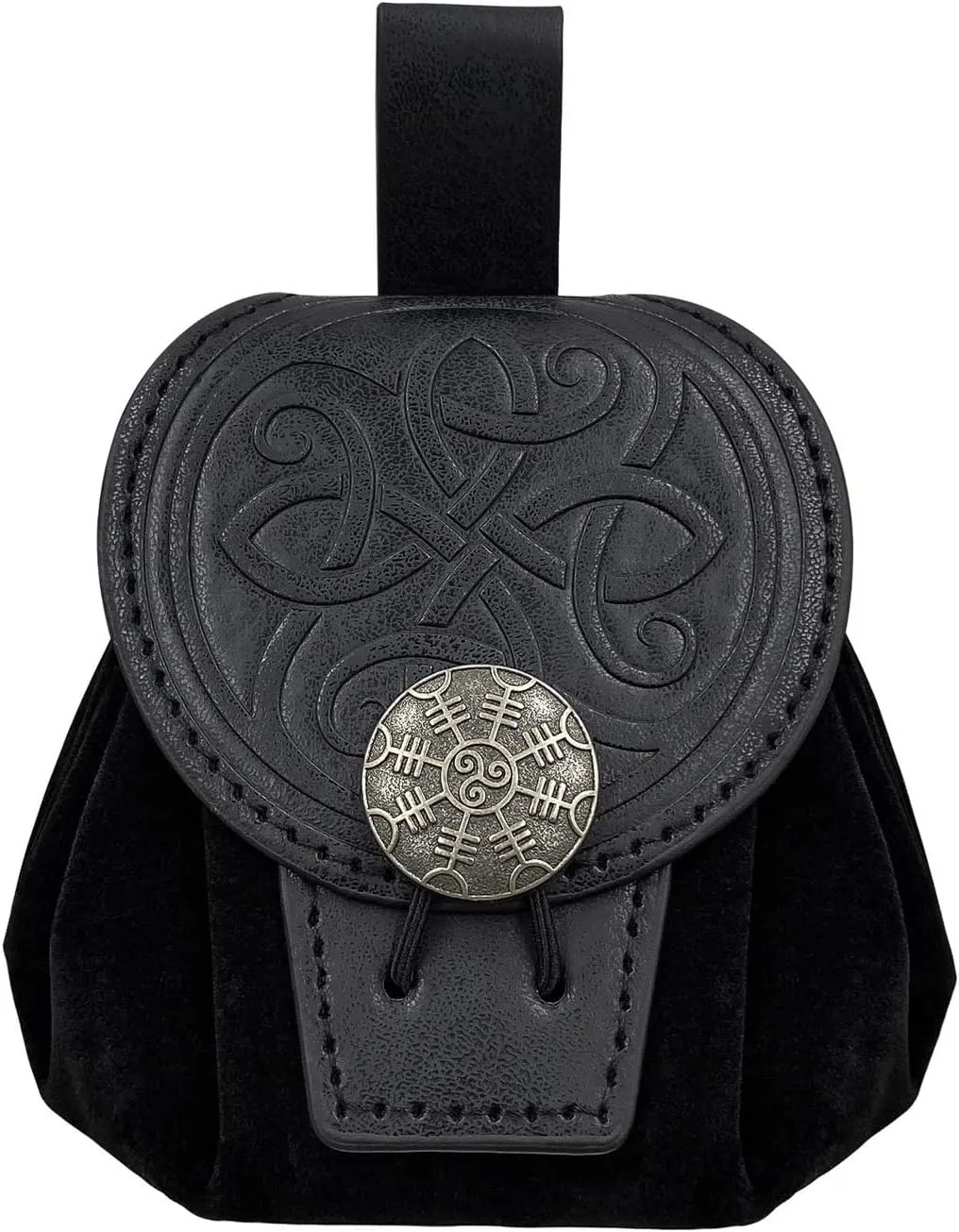 Old Styles Belt Bag for Women Man Medieval Wallets Small Cube Bag Embossed Coin Bag PU Leather Waist Bag Side Pack