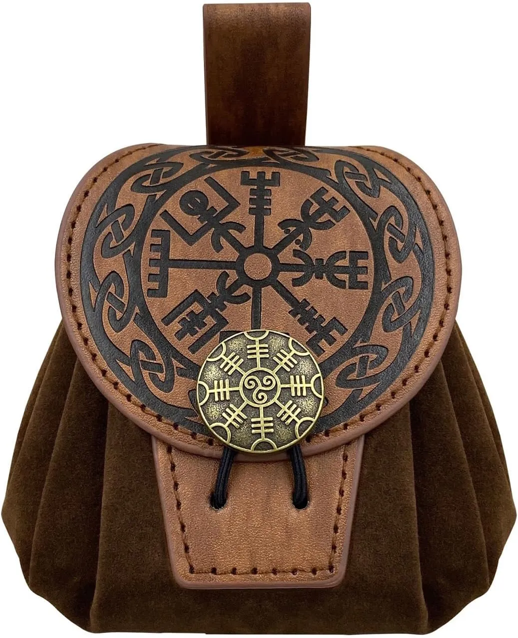 Old Styles Belt Bag for Women Man Medieval Wallets Small Cube Bag Embossed Coin Bag PU Leather Waist Bag Side Pack