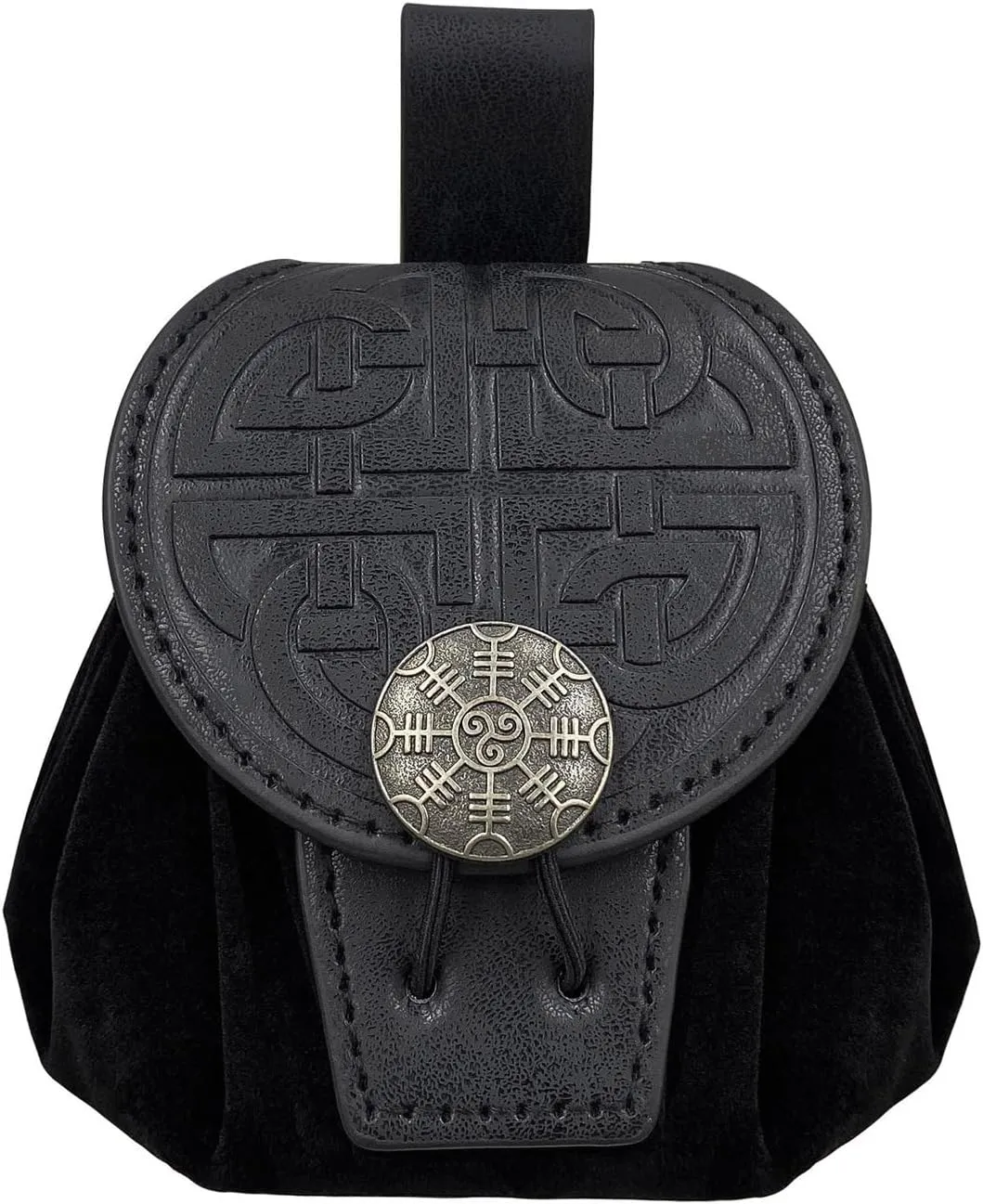 Old Styles Belt Bag for Women Man Medieval Wallets Small Cube Bag Embossed Coin Bag PU Leather Waist Bag Side Pack