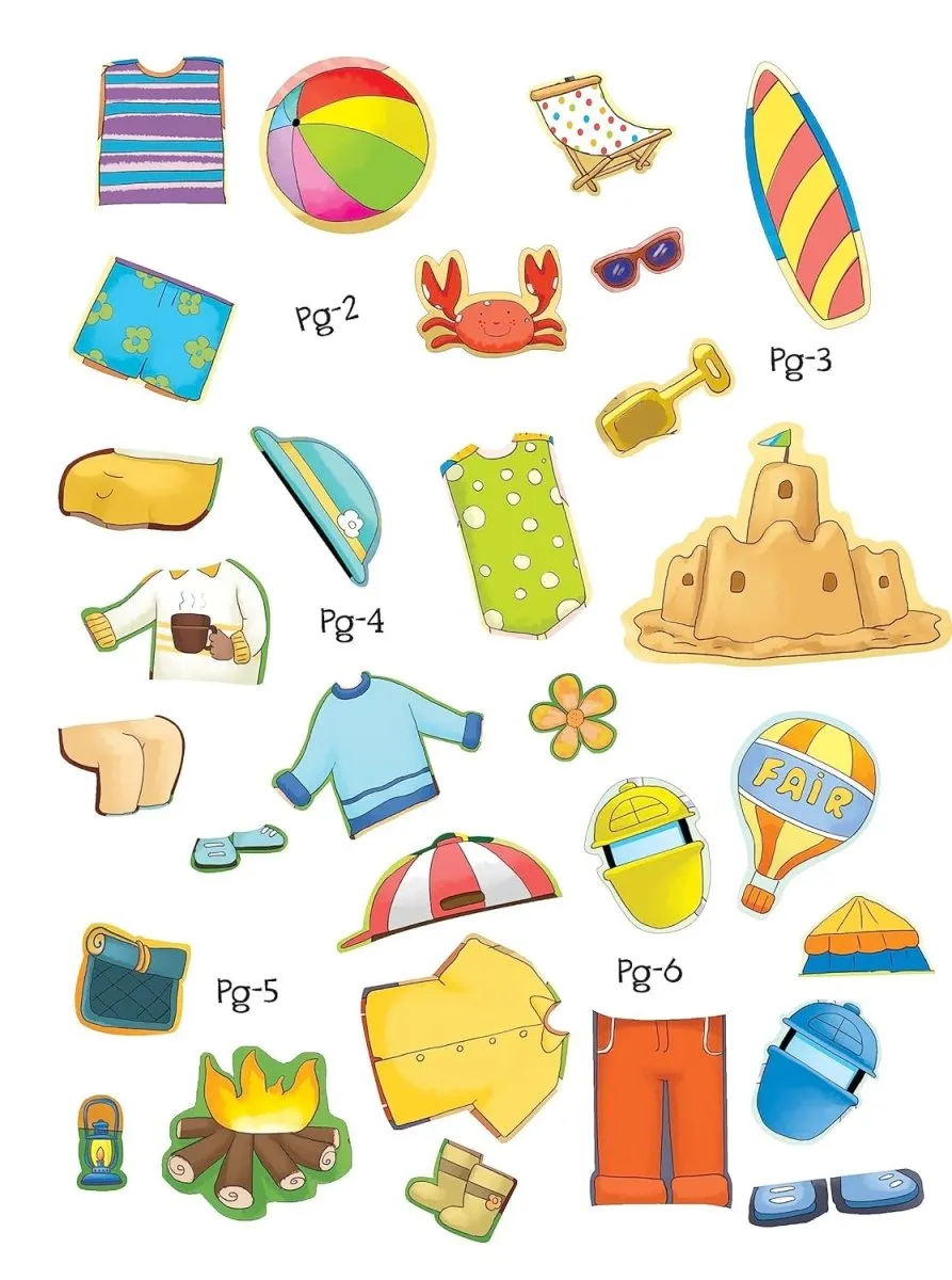 Om Books International Getting Dressed for Holiday: Sticker Activity Book