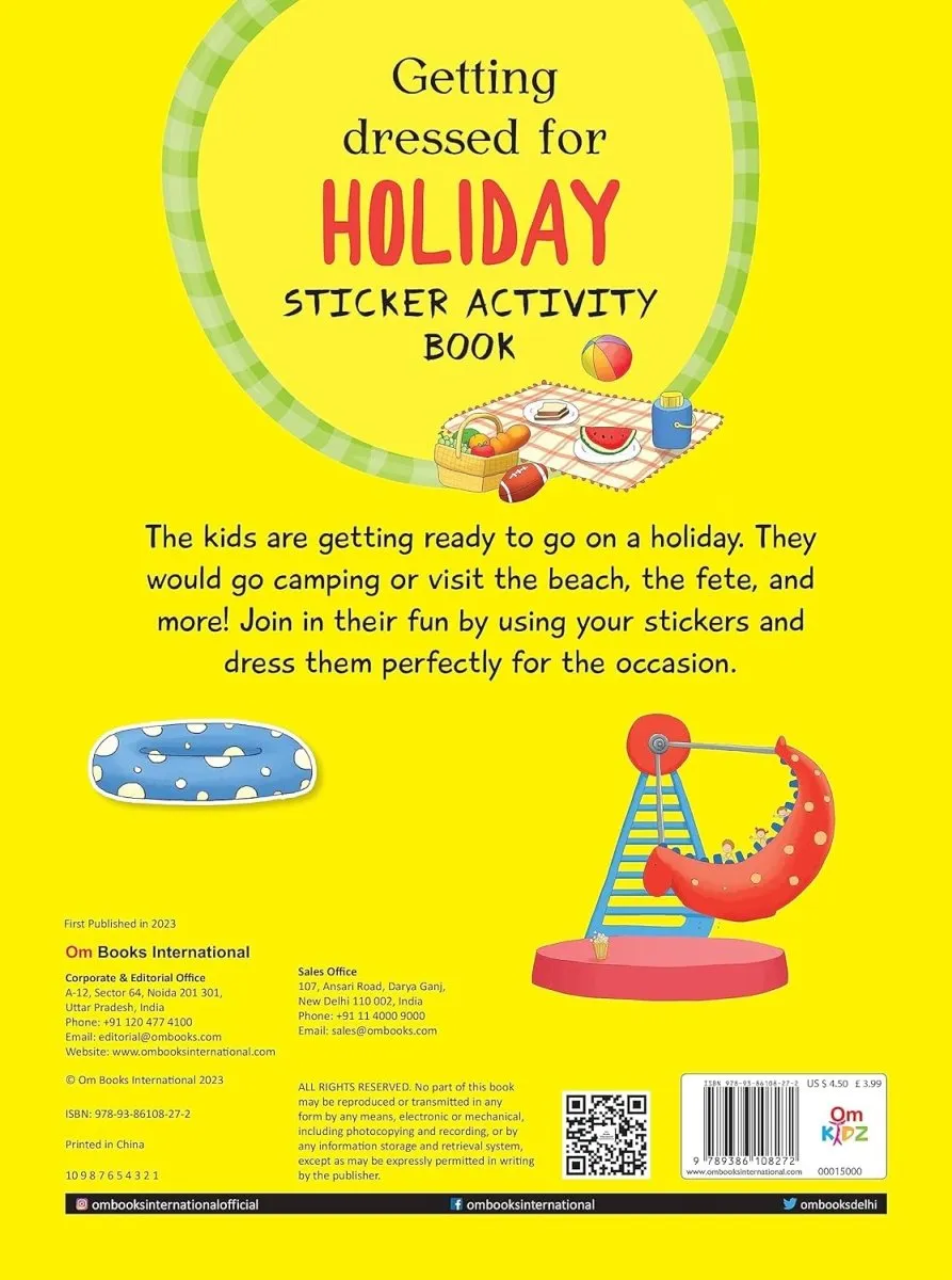 Om Books International Getting Dressed for Holiday: Sticker Activity Book