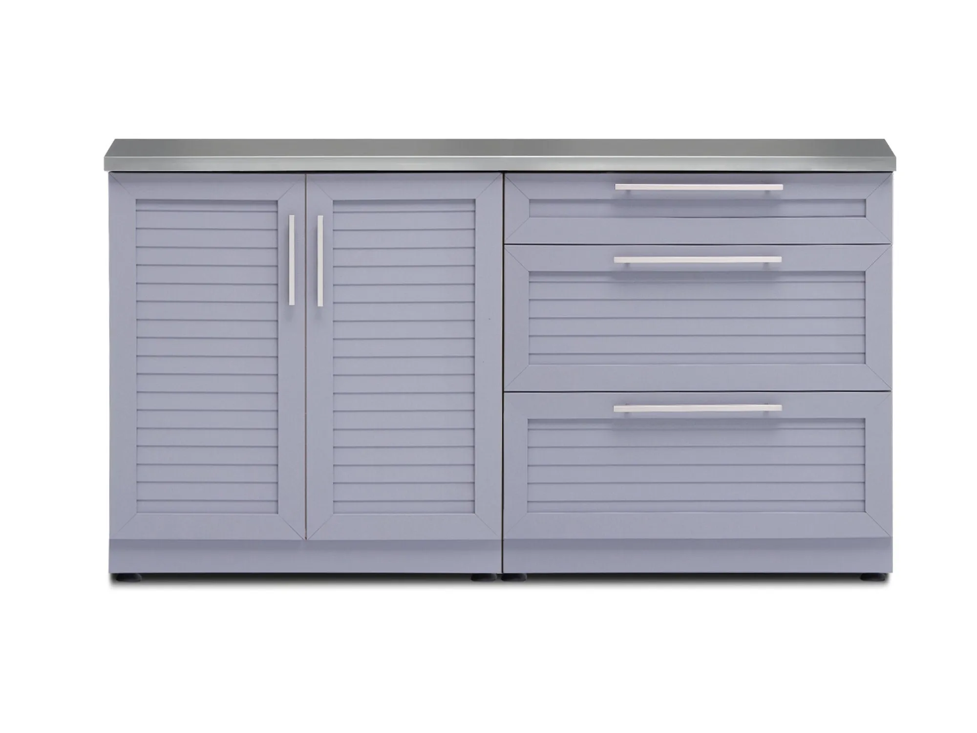 Outdoor Kitchen Aluminum 2 Piece Cabinet Set