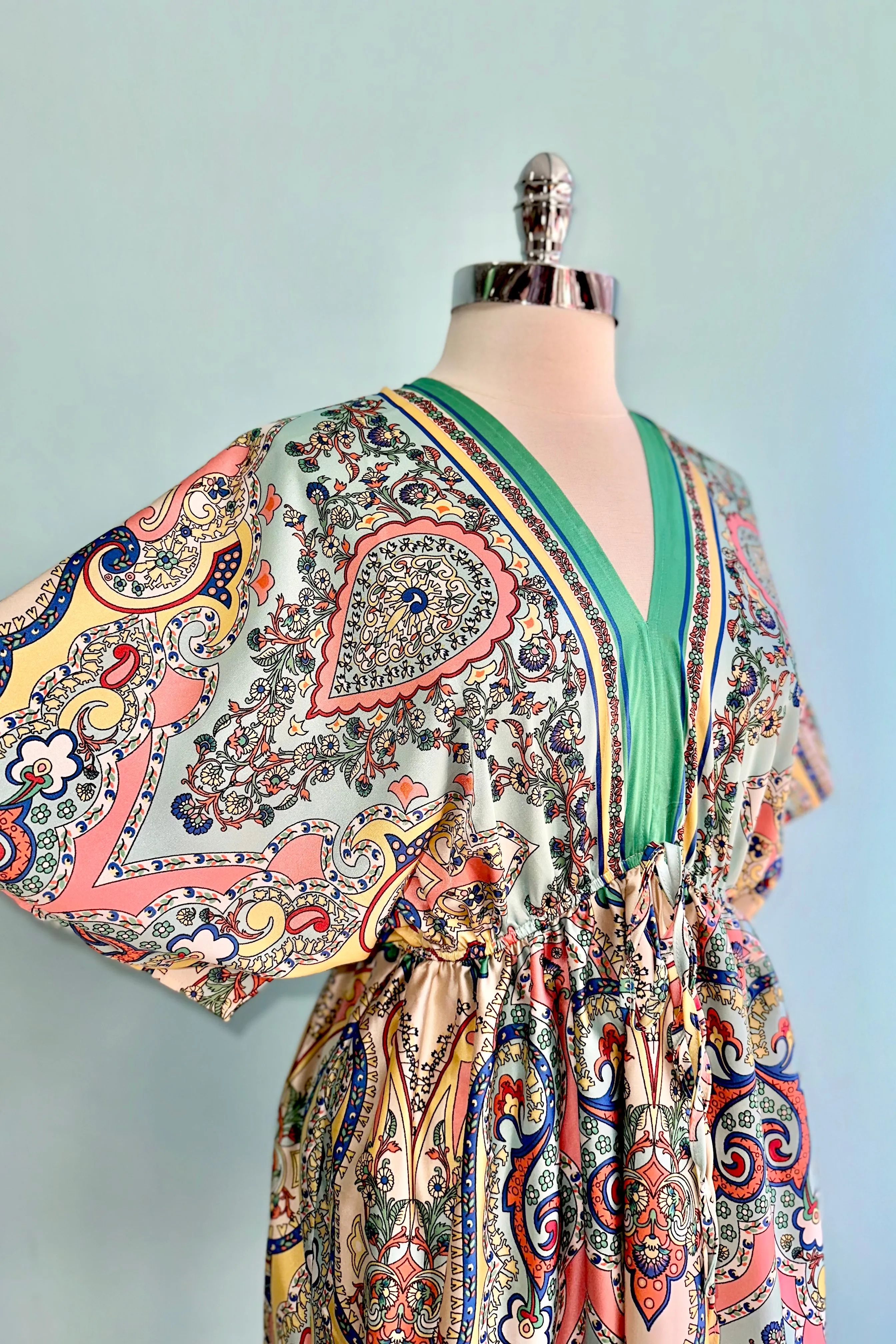 Paisley Silky Caftan Dress by Molly Bracken