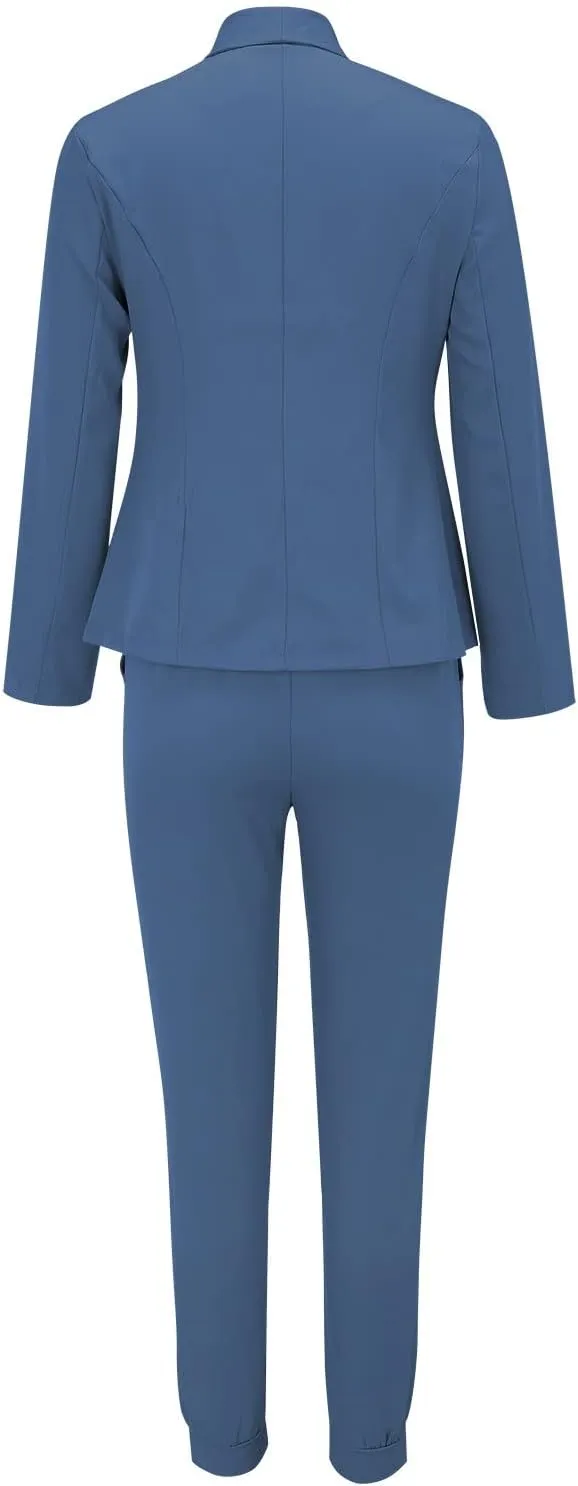 Pants Suits for Women Dressy Business Casual Outfits Blazer Sets Pant Suits 2 Piece Set Work Outfits Office Clothing