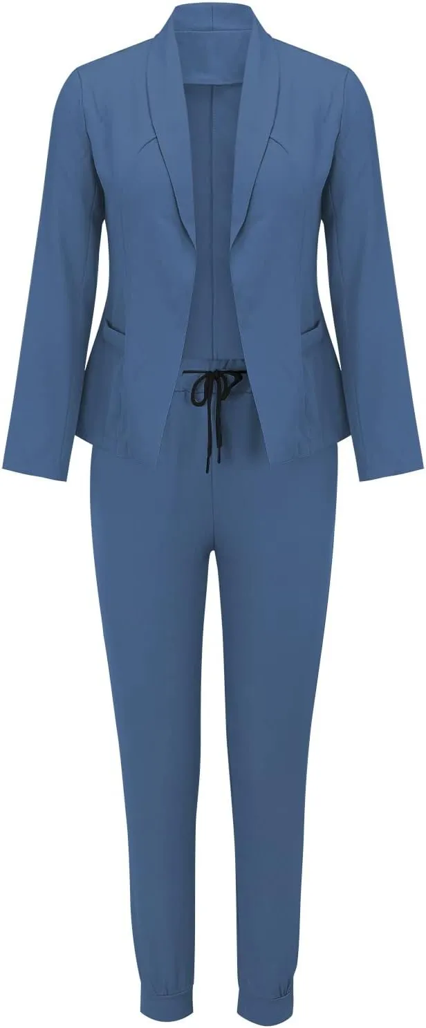 Pants Suits for Women Dressy Business Casual Outfits Blazer Sets Pant Suits 2 Piece Set Work Outfits Office Clothing