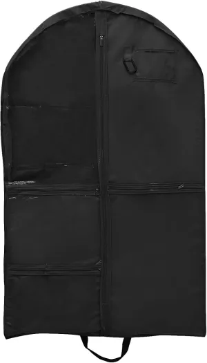 PATIKIL Garment Bags for Dance Costumes, 40 Inch Hanging Garment Bag with 4 Pockets Name Tag Handles for Dance Competition Skating, Black
