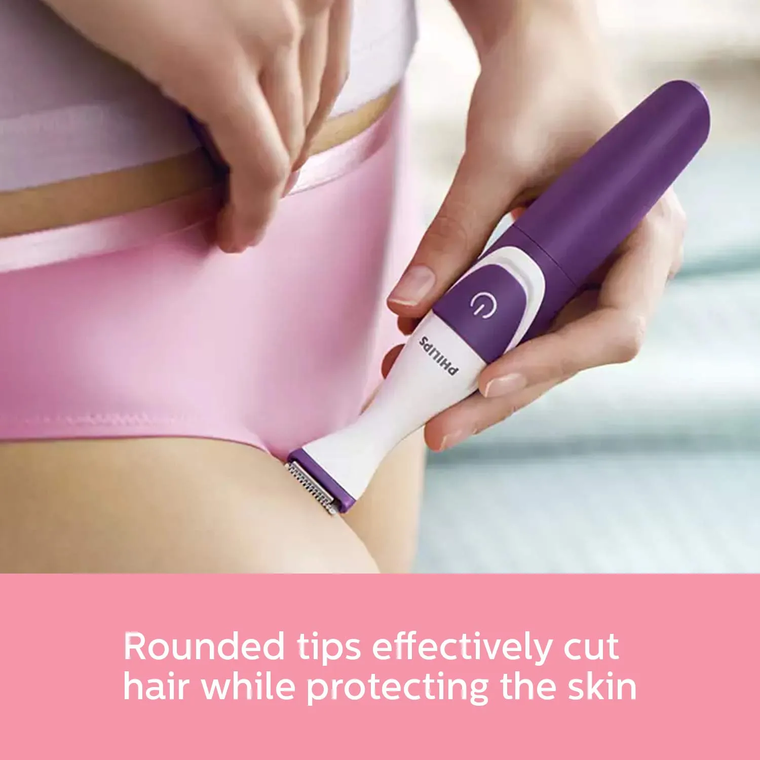 Philips BRT383/15 Bikini Trimmer for Women Rechargeable Cordless Wet & Dry Trimmer with 3 Length Settings 180mins Runtime
