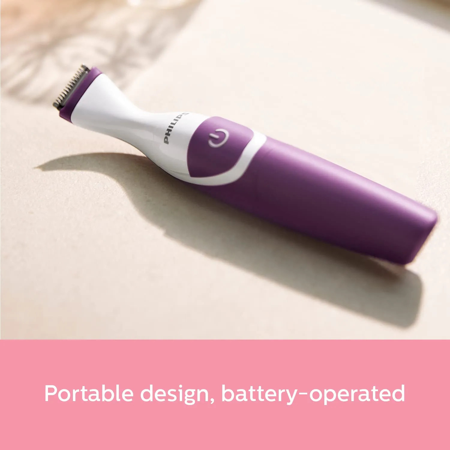 Philips BRT383/15 Bikini Trimmer for Women Rechargeable Cordless Wet & Dry Trimmer with 3 Length Settings 180mins Runtime