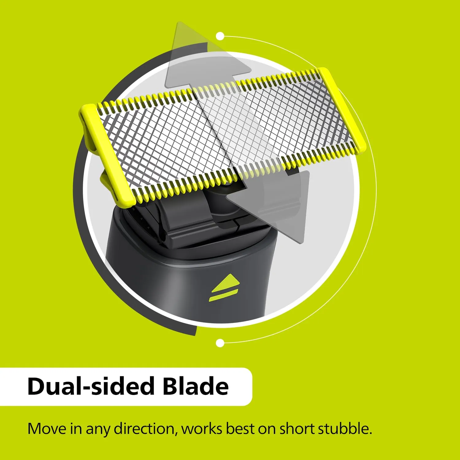 Philips QP1424/10 OneBlade Hybrid Trimmer and Shaver with Dual Protection Technology for No Nicks and Cuts as Blade Never Touches Skin