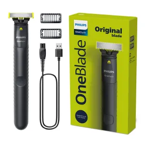 Philips QP1424/10 OneBlade Hybrid Trimmer and Shaver with Dual Protection Technology for No Nicks and Cuts as Blade Never Touches Skin