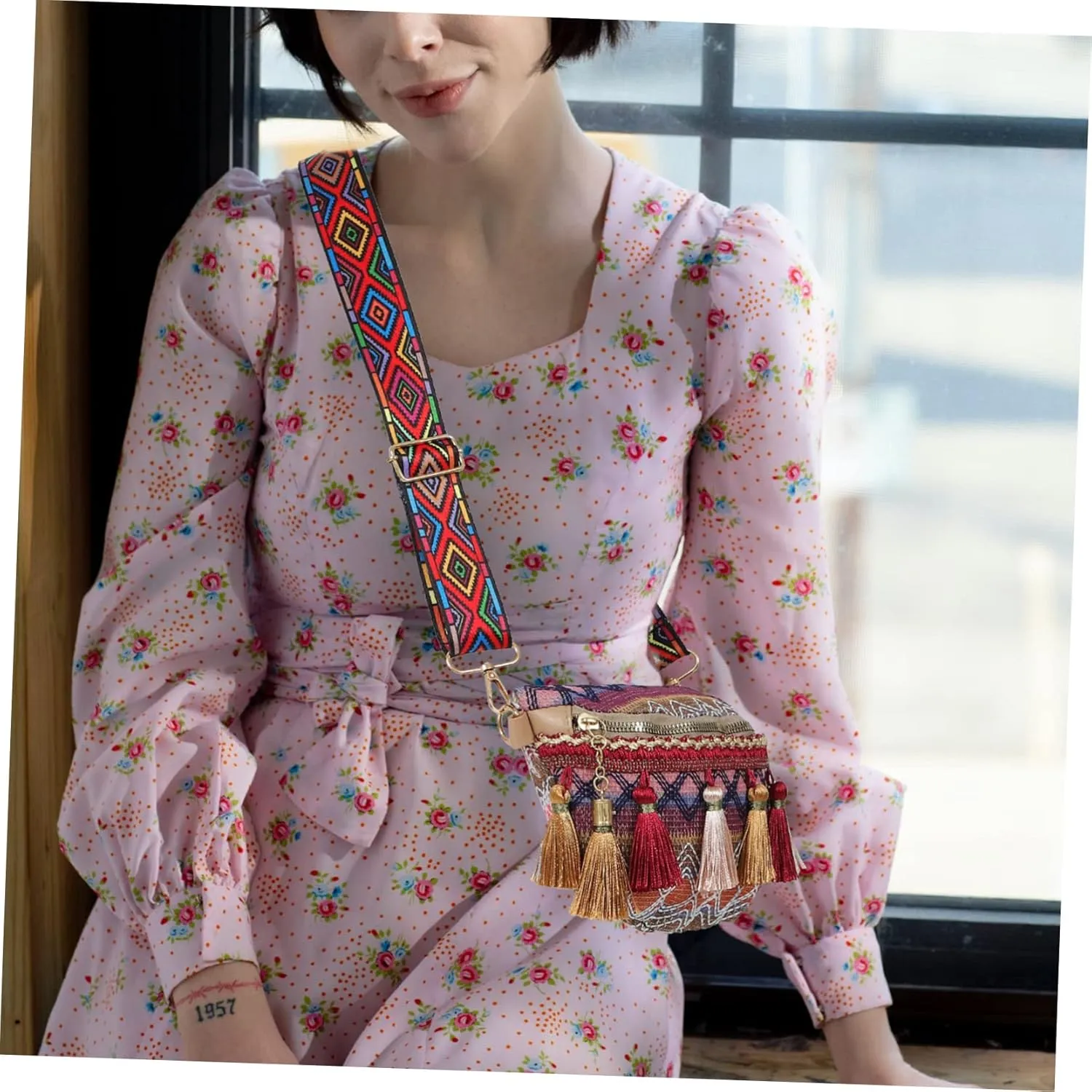 Polyester Small Square Bag Ethnic Style Chest Bag Fashion Waist Pack Easy Garments