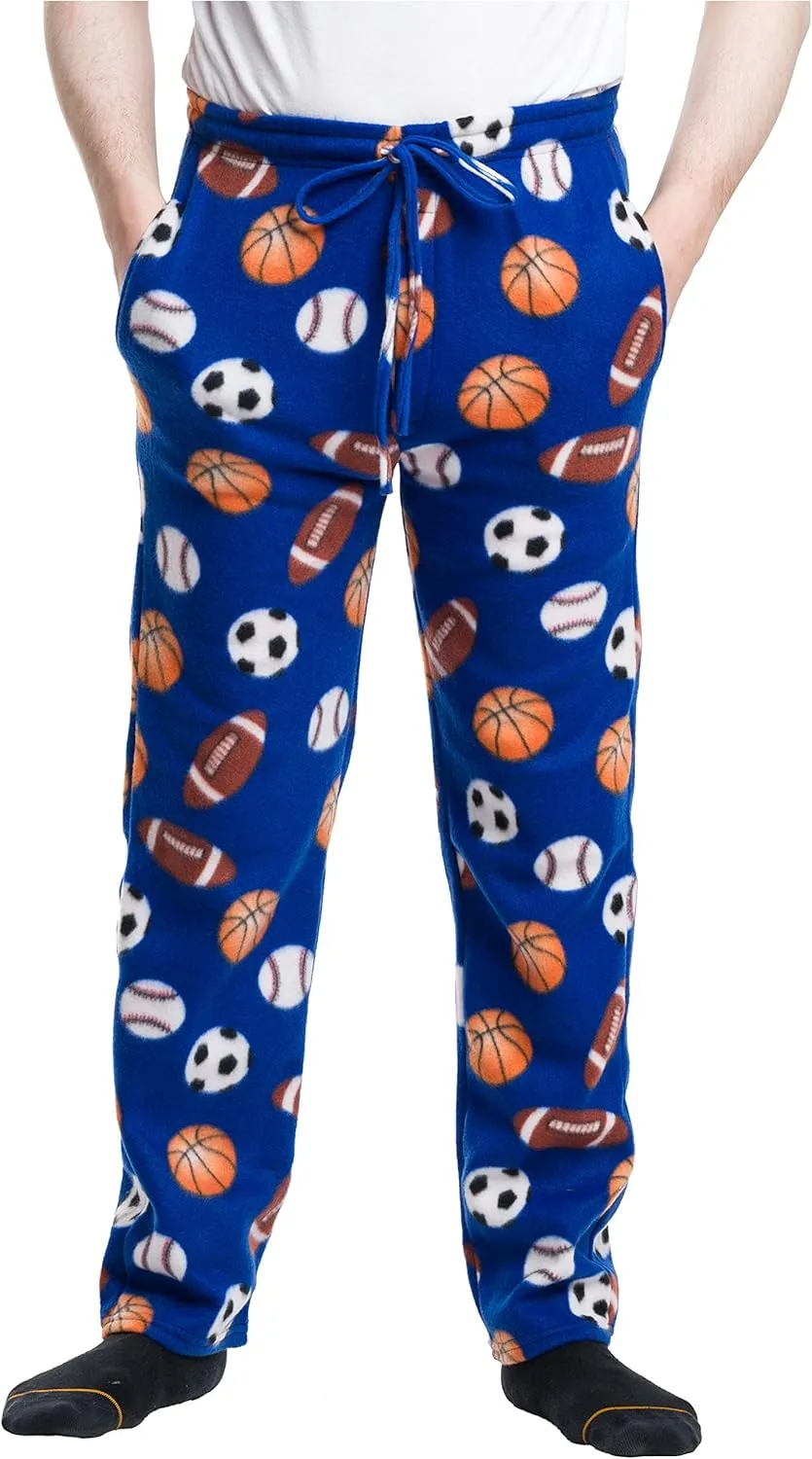 Premium Wear Men's Lounge Pants Fleece Pajamas with Pockets