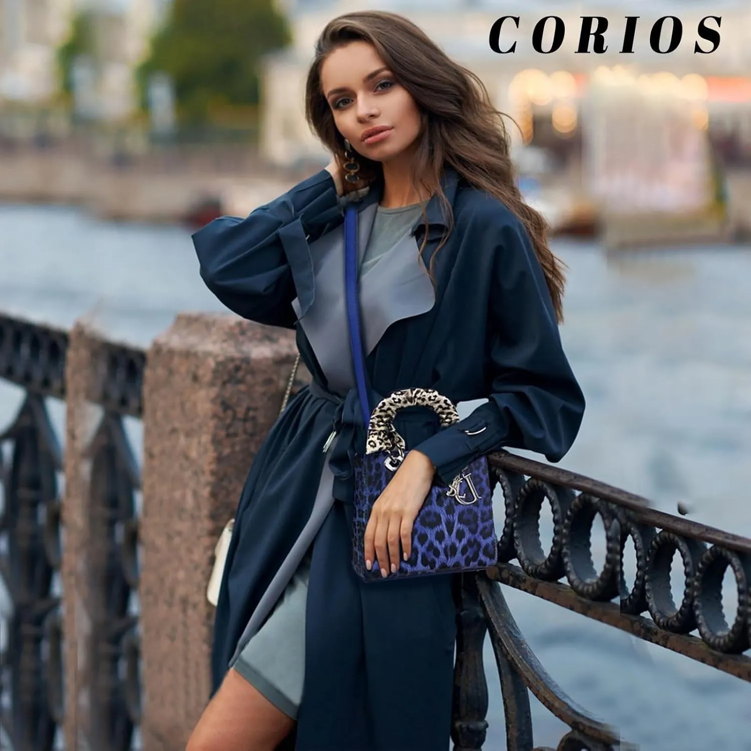 PU Leather Shoulder Handbag for Women Fashion Messenger Satchel Elegant Hobo Top Leopard Print Crossbody Bag