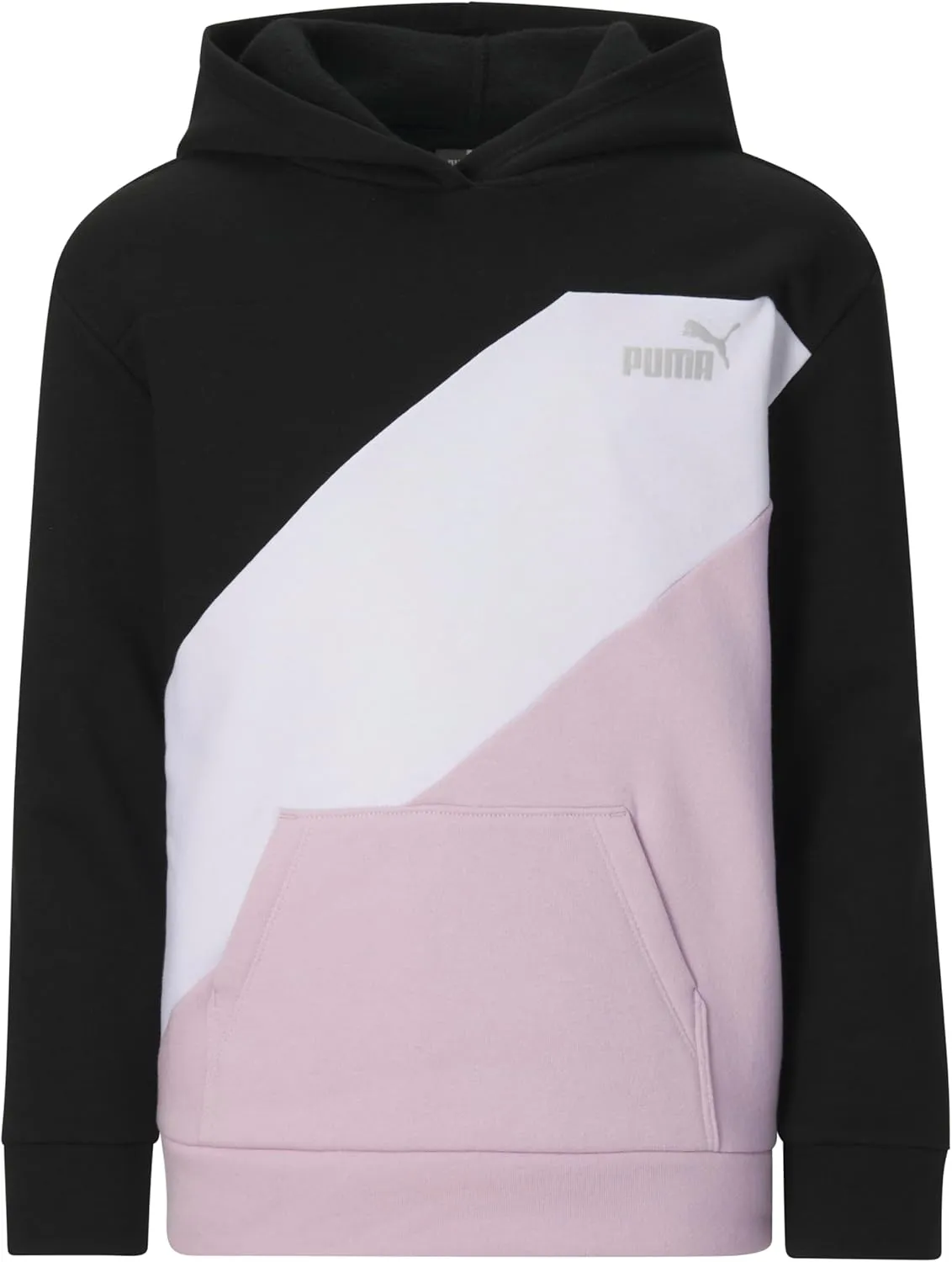 PUMA Girls' Core Logo Fleece Pullover Hoodie