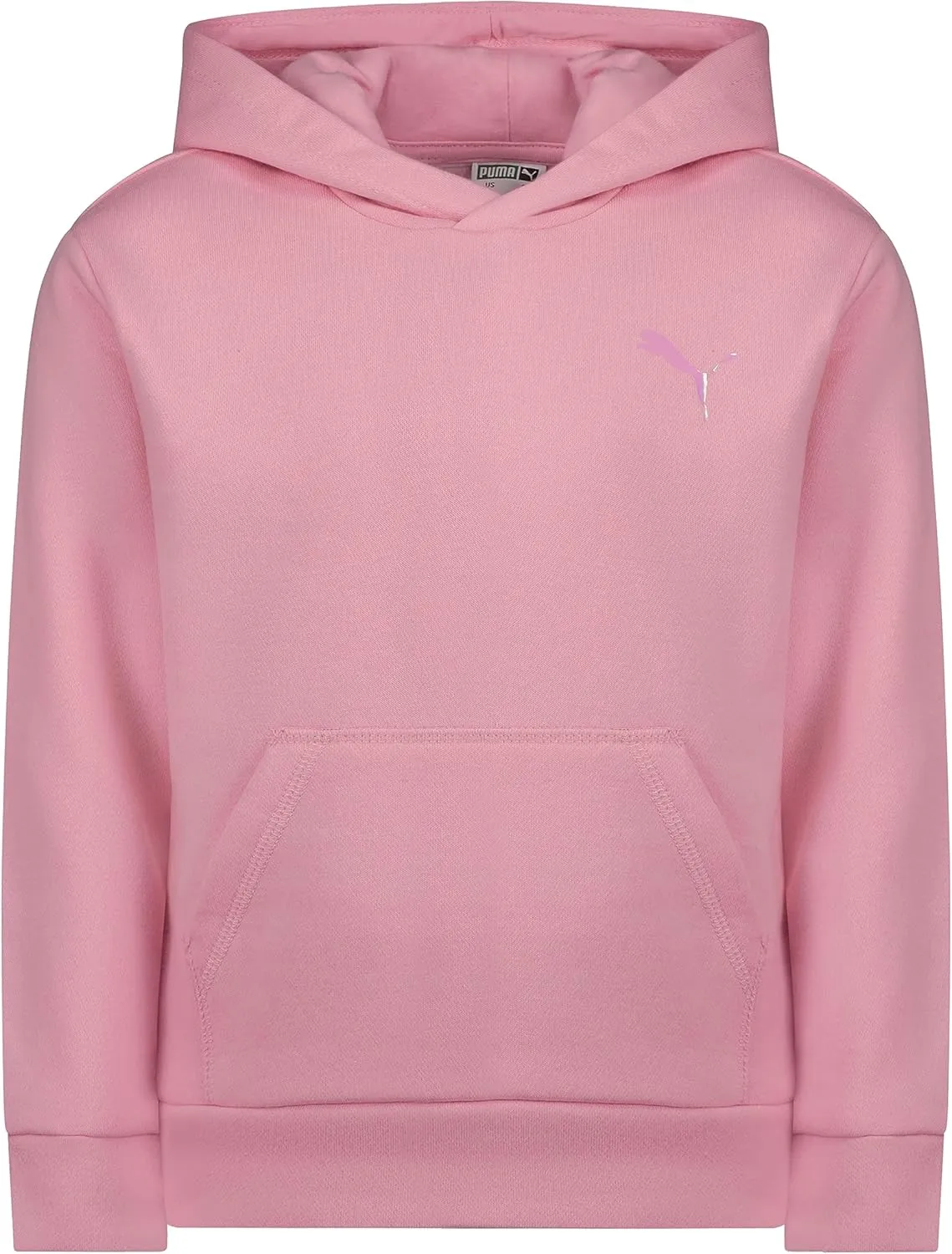 PUMA Girls' Core Logo Fleece Pullover Hoodie