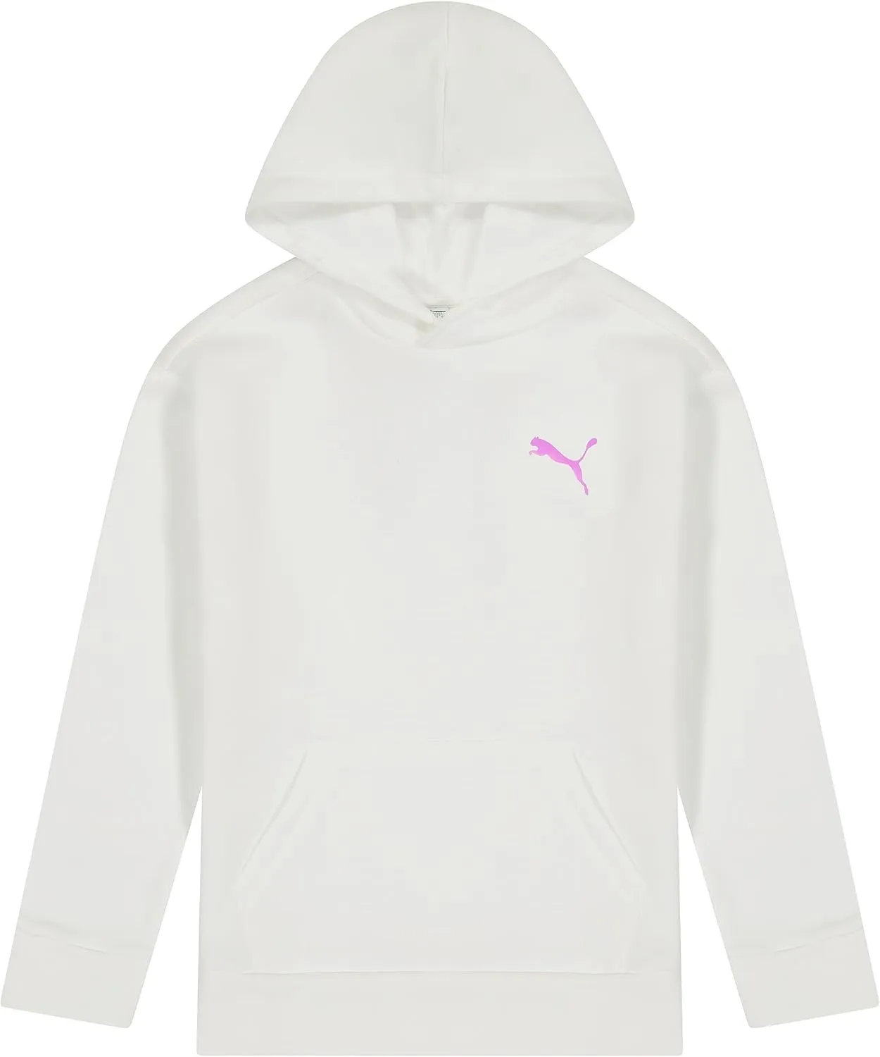 PUMA Girls' Core Logo Fleece Pullover Hoodie