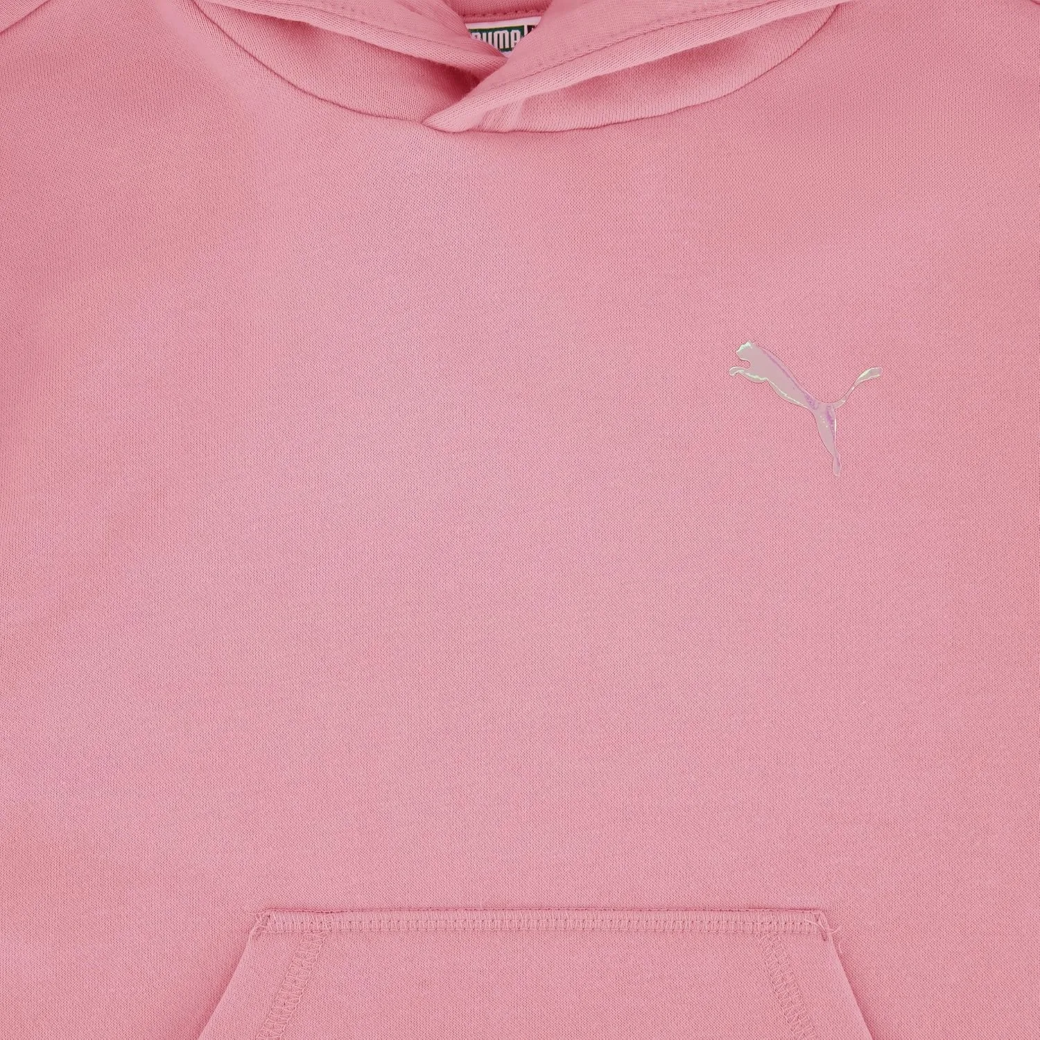 PUMA Girls' Core Logo Fleece Pullover Hoodie