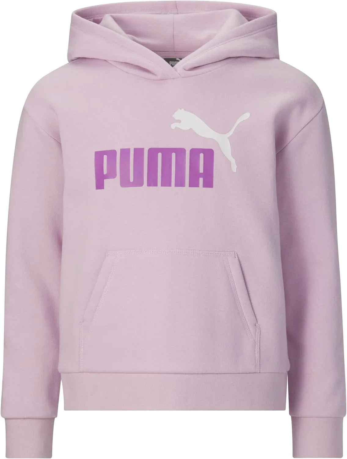 PUMA Girls' Core Logo Fleece Pullover Hoodie
